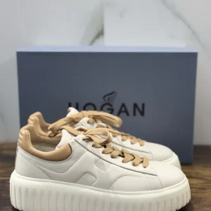 Hogan H Stripes Sneaker Pelle Bianca Zeppa   Memory Foam Scarpa Hogan Donna 35