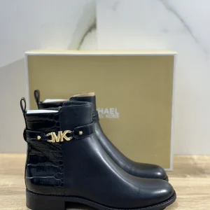 Michael  Kors Farrah Flat  Bootie Nera  Chelsea Boot  Extra Light Pelle Nero 36