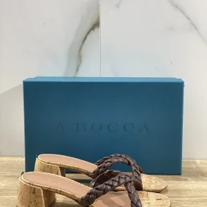 A.bocca Sandalo Donna AB2279 In Pelle Marrone Luxury Sandal Woman 36