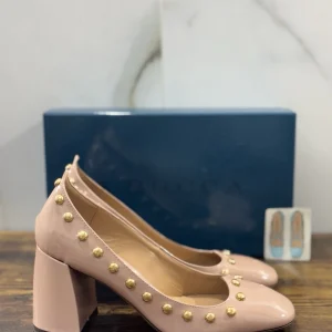 A.bocca Décolleté Con Tacco Pelle Beige Borchie Icon A.bocca Donna 36